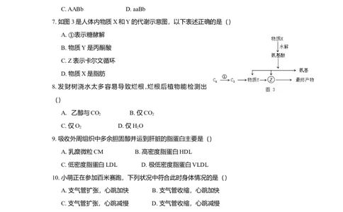 2018年高考生物试卷（上海）（空白卷）_生物历年高考真题_新&middot;Word版2008-2025&middot;高考生物真题_生物（按年份分类）2008-2025_2018&middot;高考生物真题