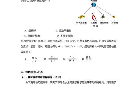 2018年高考生物试卷（上海）（空白卷）_生物历年高考真题_新&middot;Word版2008-2025&middot;高考生物真题_生物（按年份分类）2008-2025_2018&middot;高考生物真题