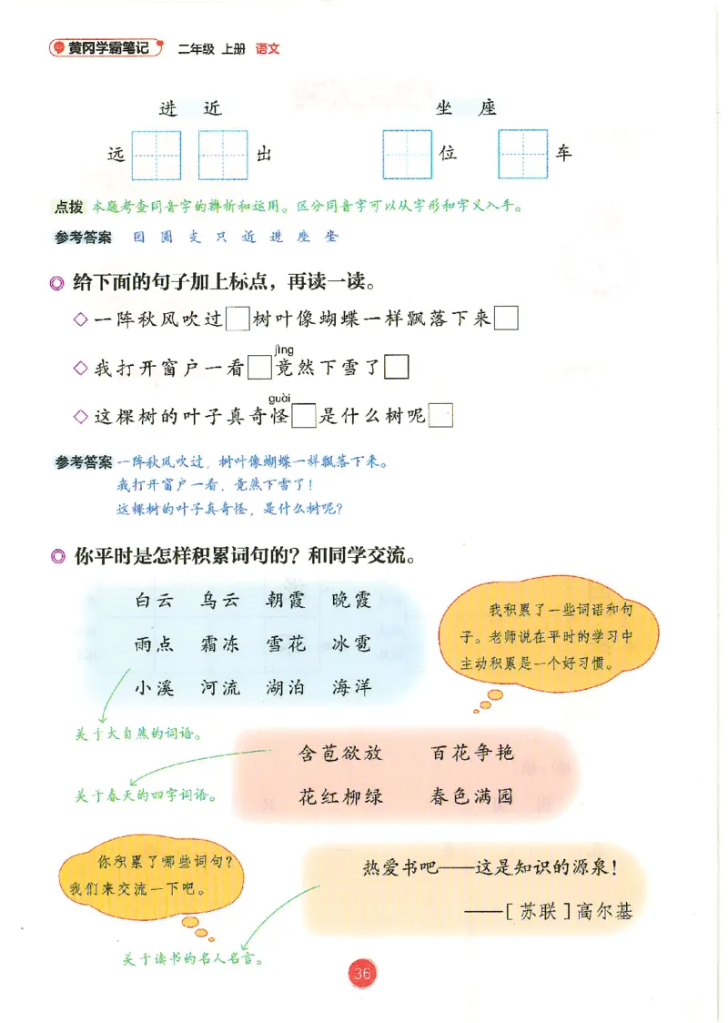 一升二新版语文课堂笔记_小学全网线上同款资料_k92_语文