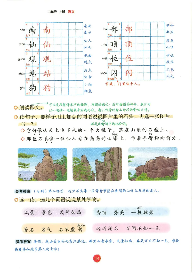 一升二新版语文课堂笔记_小学全网线上同款资料_k92_语文