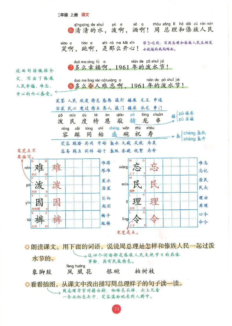 一升二新版语文课堂笔记_小学全网线上同款资料_k92_语文