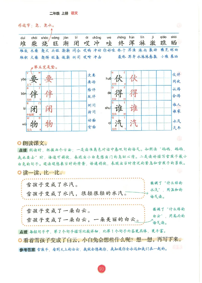 一升二新版语文课堂笔记_小学全网线上同款资料_k92_语文