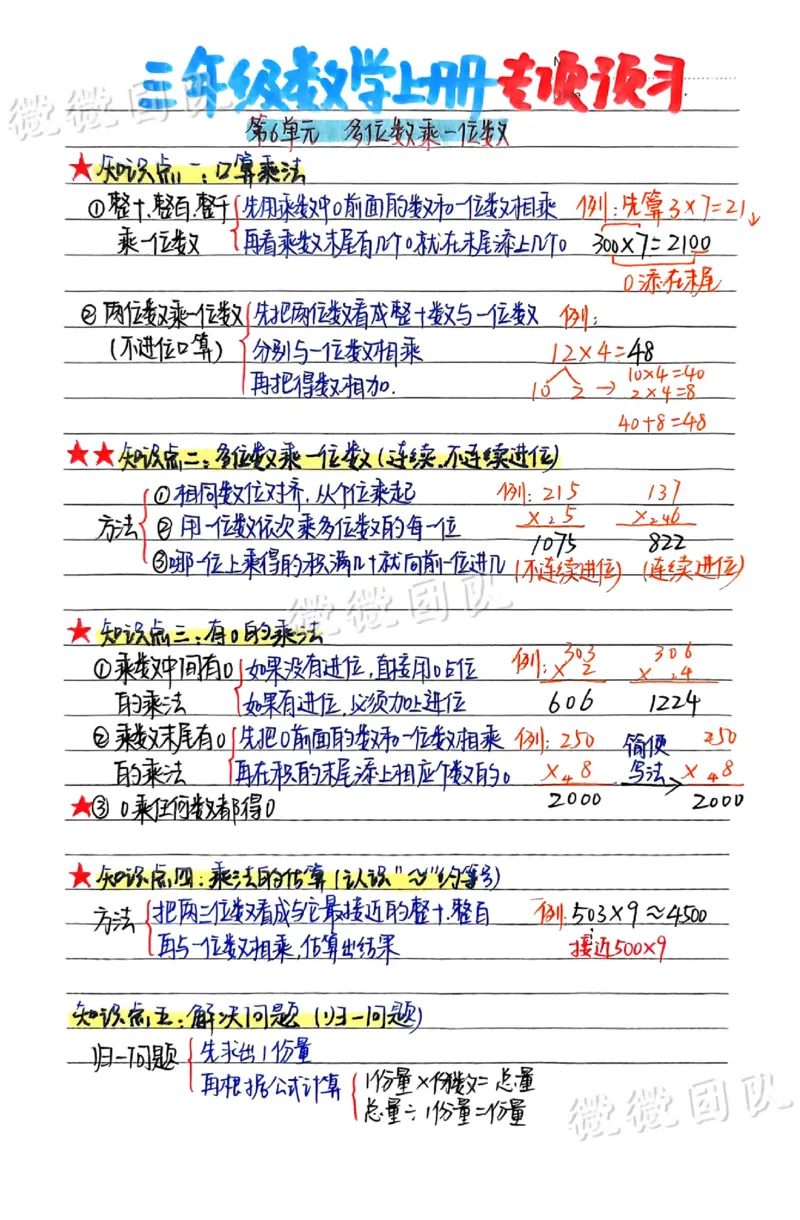 三上数学手写笔记_小学全网线上同款资料_23号资料93阅兵_三年级资料