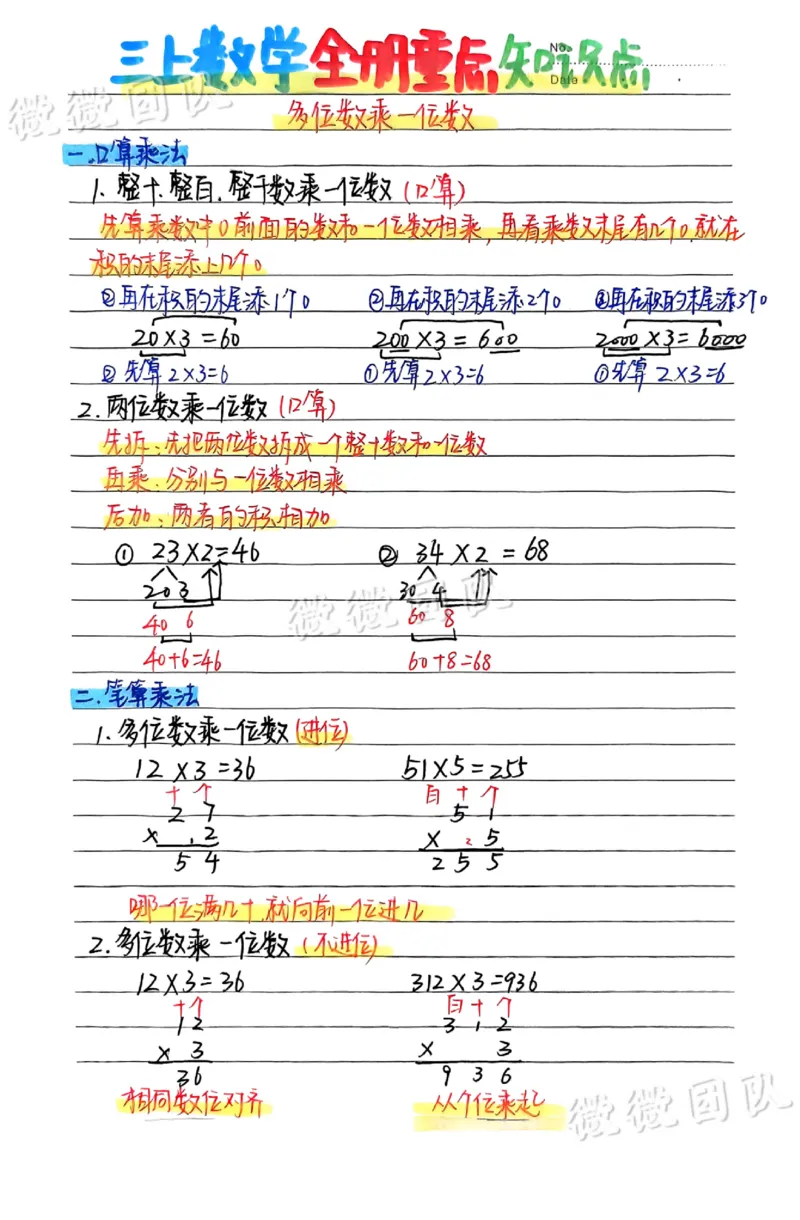 三上数学手写笔记_小学全网线上同款资料_23号资料93阅兵_三年级资料