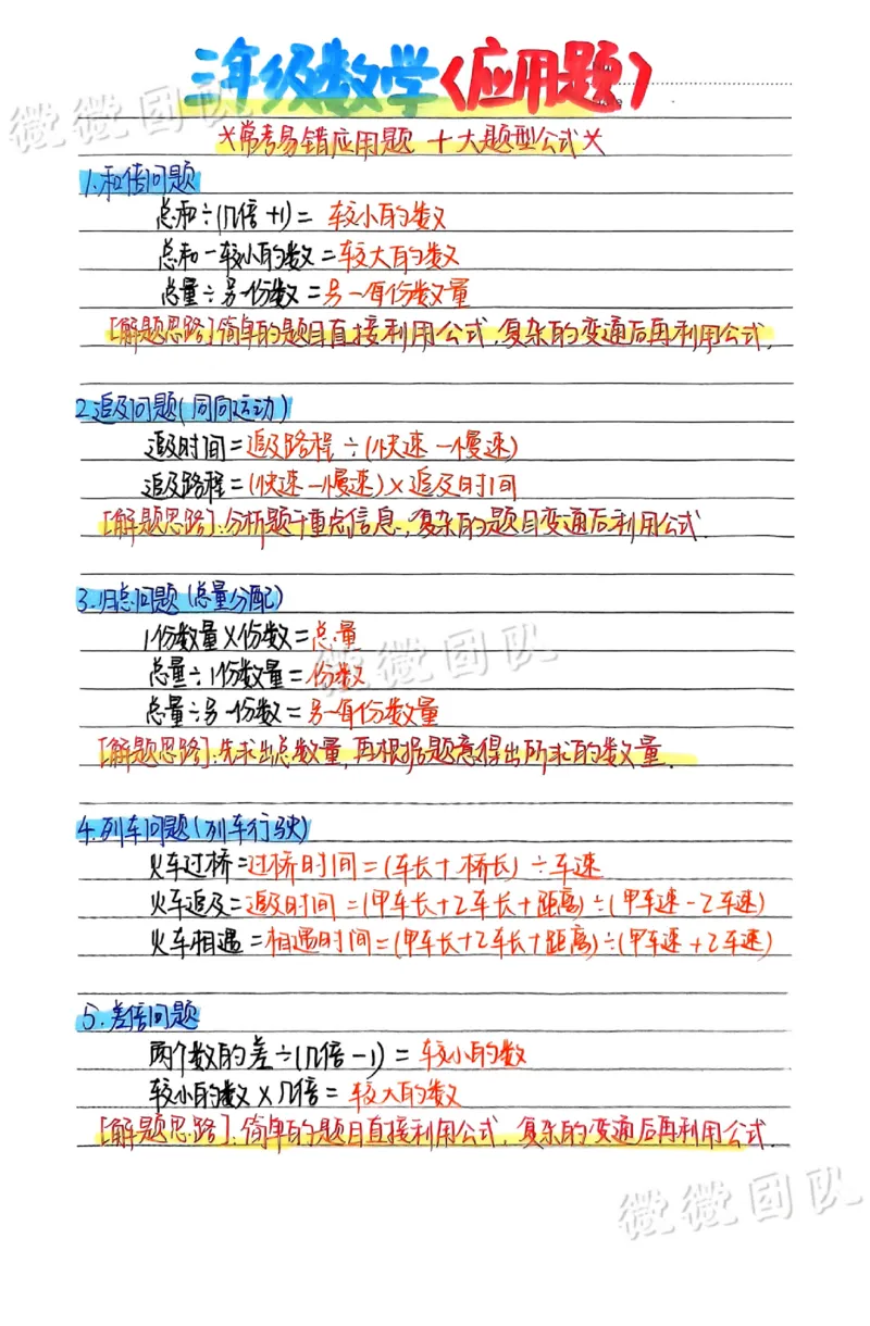 三上数学手写笔记_小学全网线上同款资料_23号资料93阅兵_三年级资料