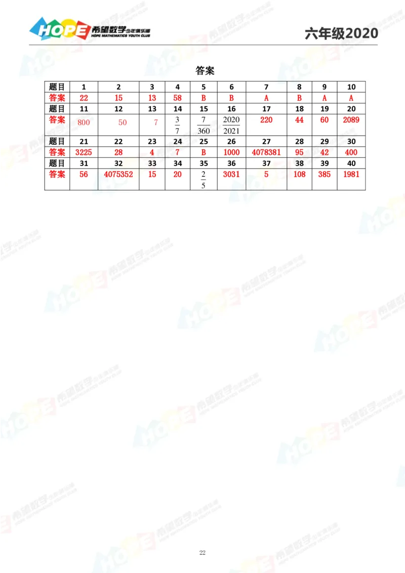 2024年6年级完整版_希望杯IHC