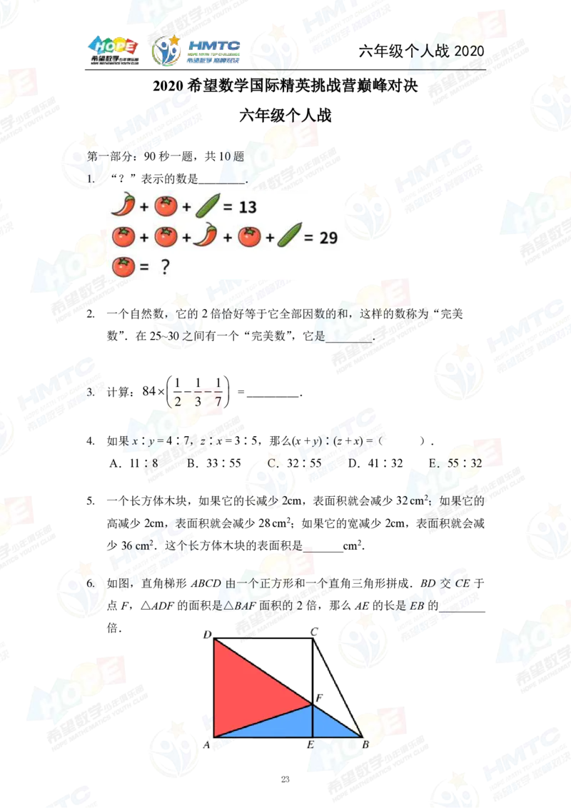 2024年6年级完整版_希望杯IHC