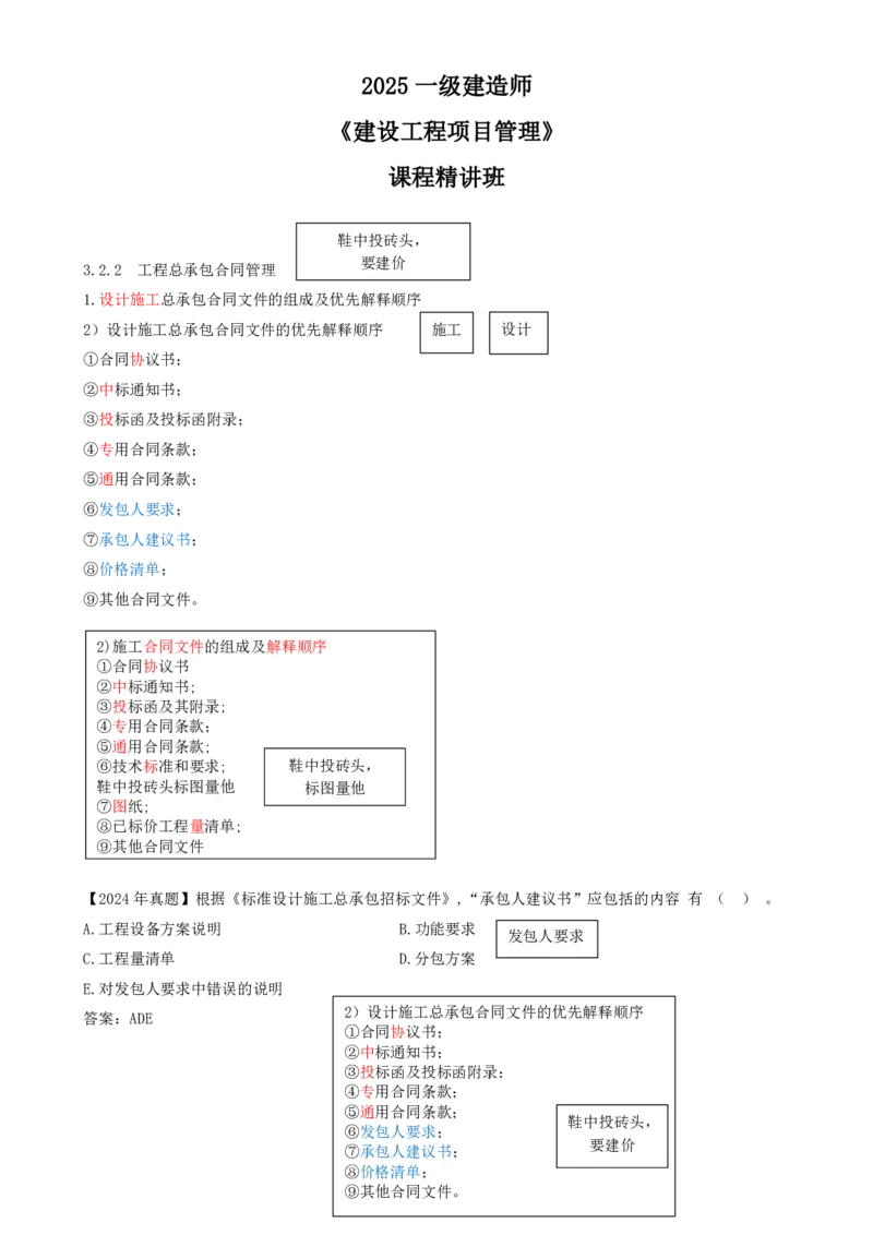 27-第3章-3.2-工程合同管理（六）_2026年一级建造师_2026年一建管理_2025年一建管理SVIP_02-基础精讲✿高端面授✿深度强化_10-管理《天一精讲班》金月、王少杰KL推荐_金月_讲义
