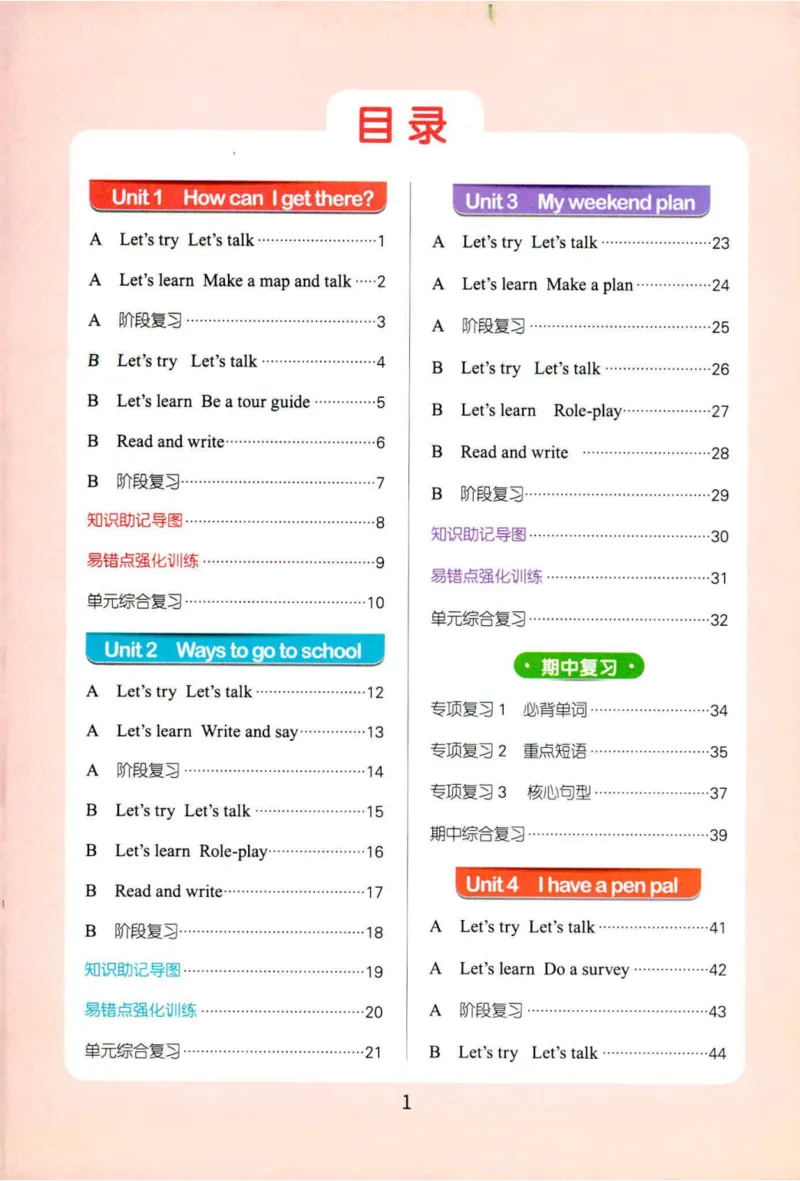 25秋《默写小达人》6年级上册英语人教pep_六年级(2)