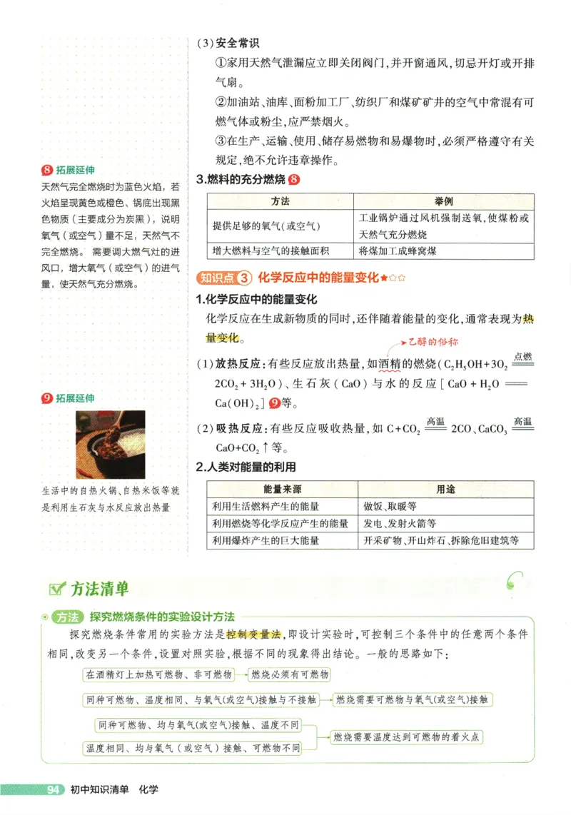 2026版53初中知识清单-化学