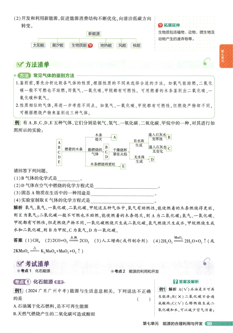 2026版53初中知识清单-化学
