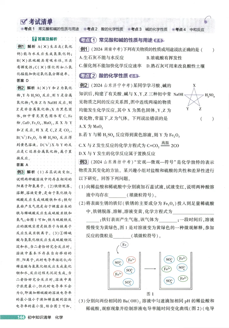 2026版53初中知识清单-化学