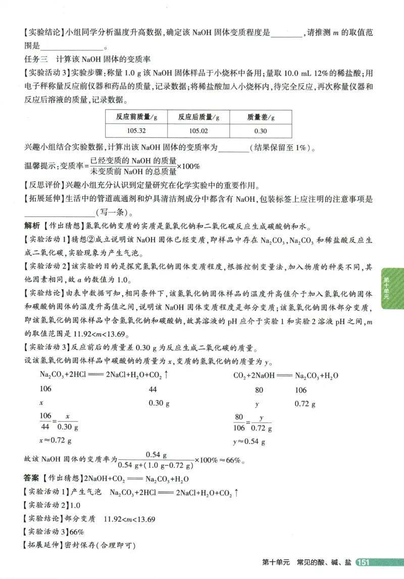 2026版53初中知识清单-化学