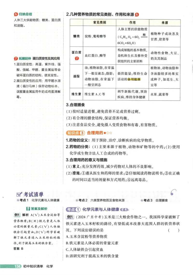 2026版53初中知识清单-化学