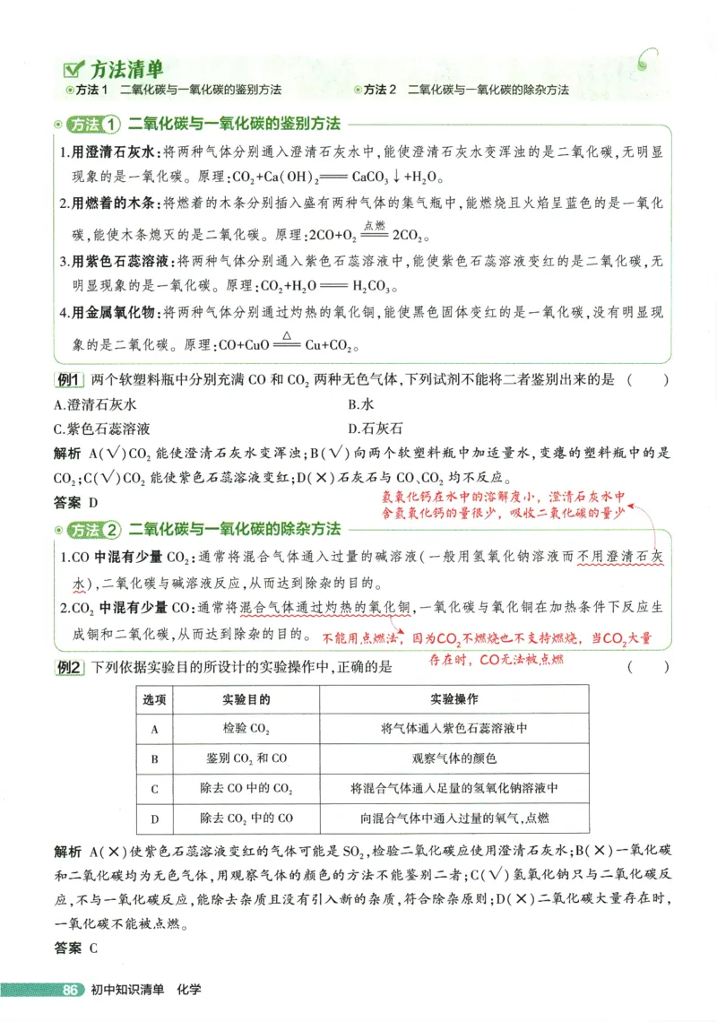2026版53初中知识清单-化学