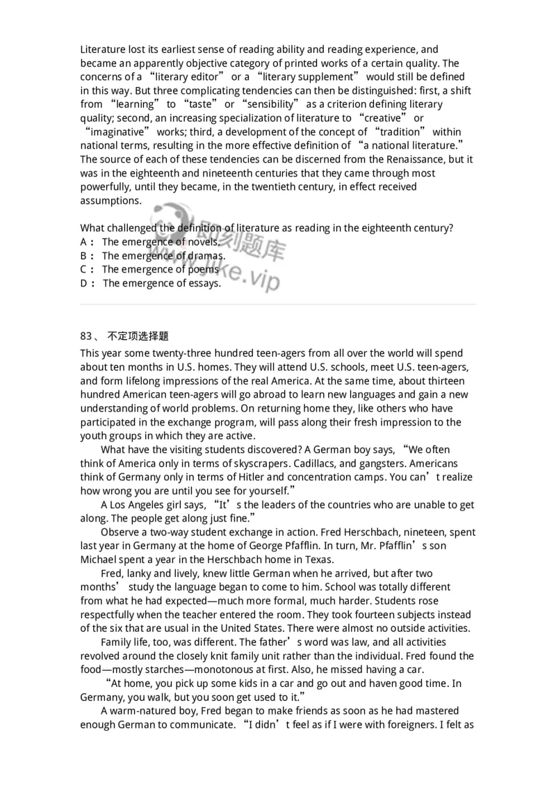 601-2025年军队文职人员招聘《英语语言文学》模拟预测3-137706_军队文职(1)_01.军队文职真题-专业课_（全）版本一（历年真题+章节练习+模拟题）_英语言文学(军队文职)_预测模拟_纯题目