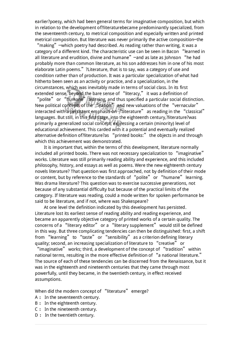 601-2025年军队文职人员招聘《英语语言文学》模拟预测3-137706_军队文职(1)_01.军队文职真题-专业课_（全）版本一（历年真题+章节练习+模拟题）_英语言文学(军队文职)_预测模拟_纯题目
