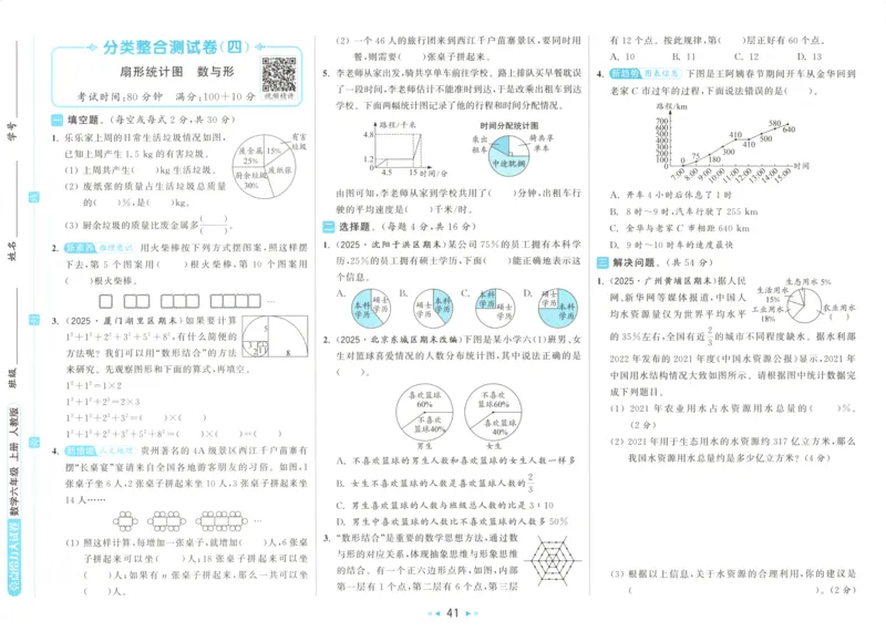 2025秋亮点给力大试卷数学6上RJ