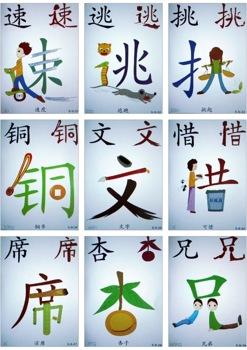 直映识字第五册3x3_幼小衔接全套_幼小衔接资料大全_幼小衔接资料1️⃣_幼小衔接语文_直映识字