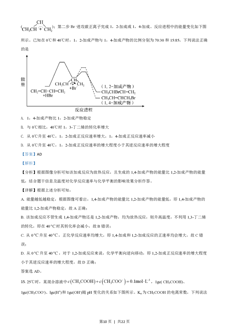 2020年高考化学试卷（山东）（解析卷）_历年高考真题合集_化学历年高考真题_新&middot;PDF版2008-2025&middot;高考化学真题_化学（按年份分类）2008-2025_2020&middot;高考化学真题