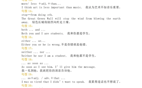 1-6年级【小学英语】必备62种基础句型