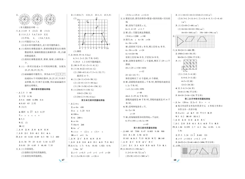 《核心期末》数学5年级上册RJ版_2024年人教版小学数学一二三四五六年级上册下册期中期末试a0747_小学全科《同步练习+精品试卷》打包下载（1-6年级单元月考期中期末试卷）_期末总复习