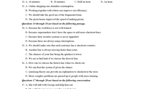 2020年高考英语试卷（上海）（春考）（解析卷）_英语历年高考真题_新&middot;PDF版2008-2025&middot;高考英语真题_英语（按年份分类）2008-2025_2020&middot;高考英语真题