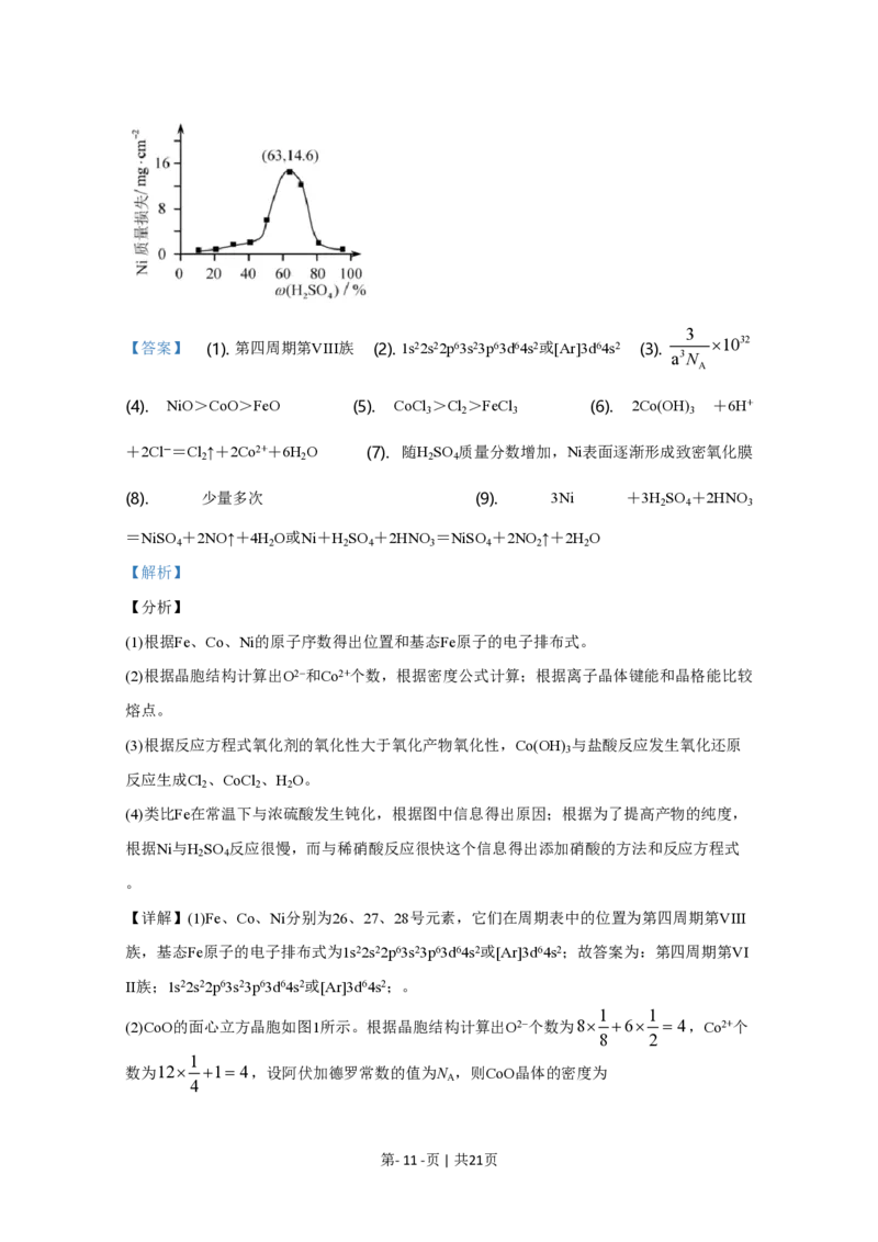 2020年高考化学试卷（天津）（解析卷）_历年高考真题合集_化学历年高考真题_新&middot;PDF版2008-2025&middot;高考化学真题_化学（按省份分类）2008-2025_2008-2024&middot;（天津）化学高考真题