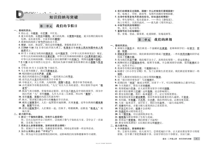 单元测试卷道德与法治二上_2024年人教版小学数学一二三四五六年级上册下册期中期末试a0747_小学全科《同步练习+精品试卷》打包下载（1-6年级单元月考期中期末试卷）_小学道德与法治