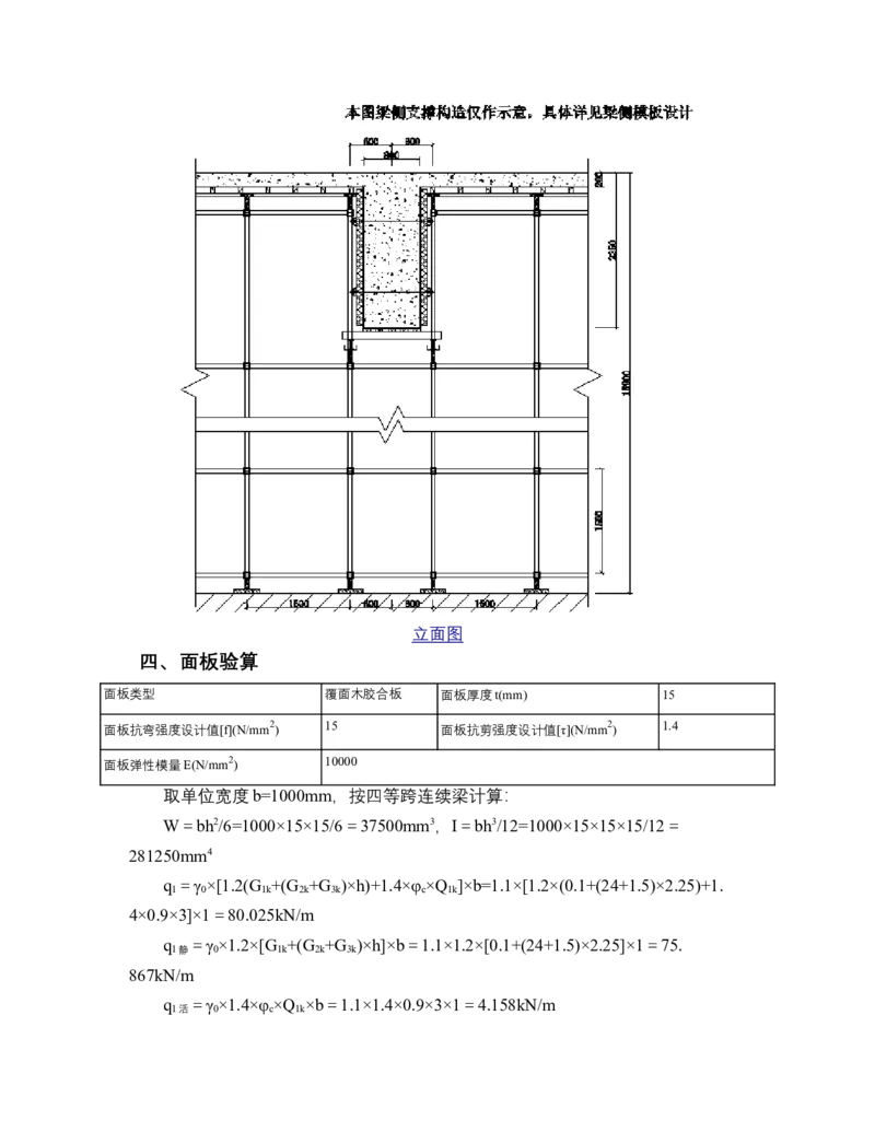 03--核心区800x2250梁模板（盘扣式，南北向）计算书_2020年公司级优秀施组方案_合肥维信诺项目-高大模板安全专项施工方案_03-计算书