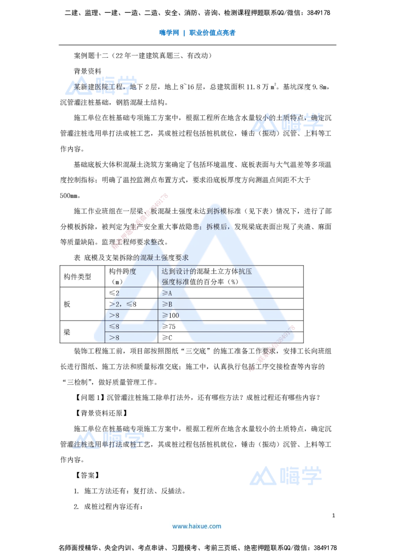 12.2025龙炎飞-案例母题特训-（12）案例题12_2026年一级建造师_2026年一建建筑_2025年一建建筑SVIP_04-冲刺串讲✿考点强化✿小灶集训_32-建筑《案例母题特训》龙炎飞HX_讲义