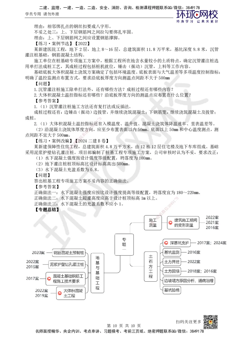 02.2025一建建筑案例特训-第2讲-测量、土石方、地基与基础工程施工、质量通病防治及相关规定_2026年一级建造师_2026年一建建筑_2025年一建建筑SVIP_04-冲刺串讲✿考点强化✿小灶集训