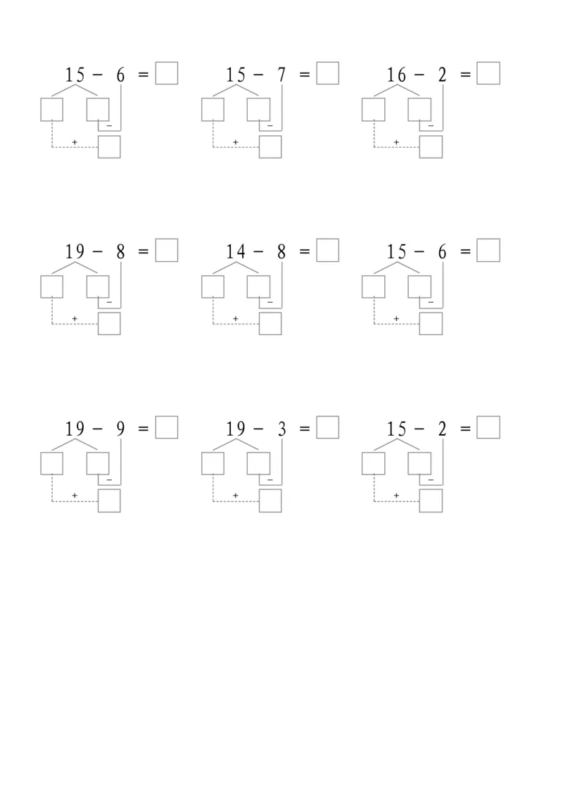 破十法1共17页_幼小衔接全套_7.幼小衔接全套_02、数学_2、凑十法借十法平十法破十法_2、破十法105页