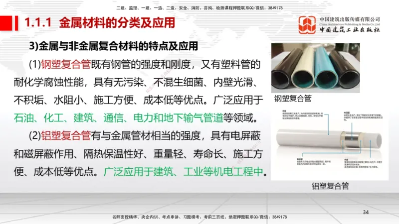 01节1.1常用材料（12.18）_2026年一级建造师_2026年一建机电_2026年一建机电SVIP_2026一建机电SVIP_02-基础精讲✿高端面授✿深度强化_07-2026年一建机电-建工社-两轮基础直播-闫娜_讲义