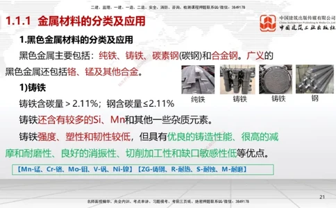 01节1.1常用材料（12.18）_2026年一级建造师_2026年一建机电_2026年一建机电SVIP_2026一建机电SVIP_02-基础精讲✿高端面授✿深度强化_07-2026年一建机电-建工社-两轮基础直播-闫娜_讲义