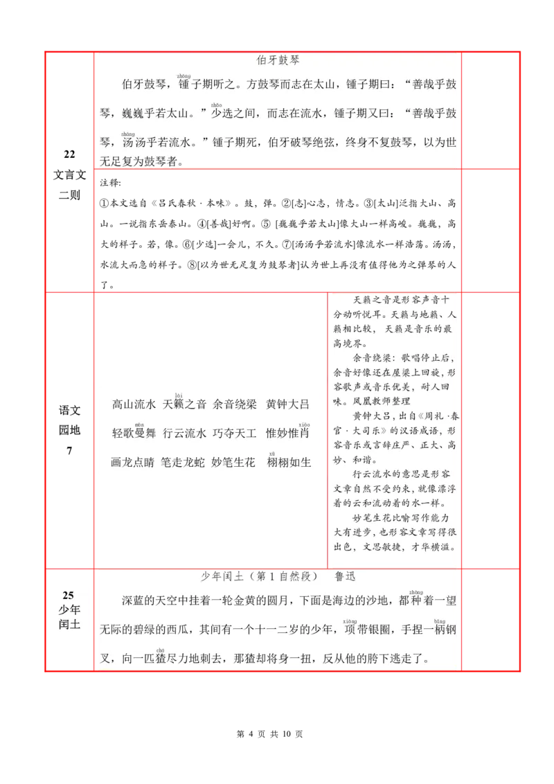 ❤25秋六语上必背内容+默写表2025年9月_1-6语文上必背和默写