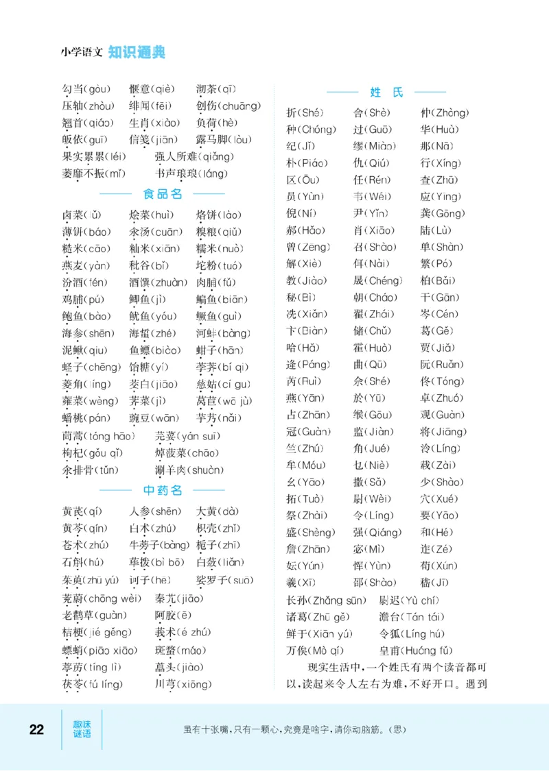 【小学语文】知识通典（人教版）