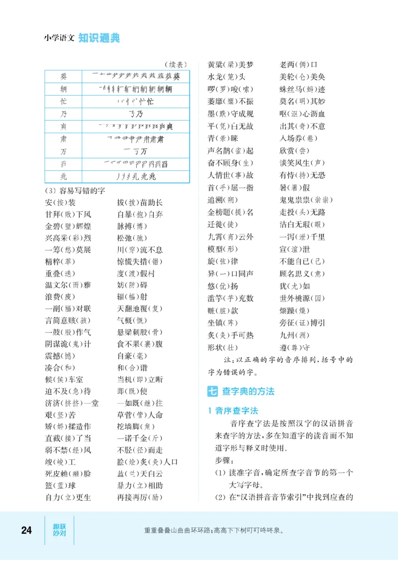 【小学语文】知识通典（人教版）