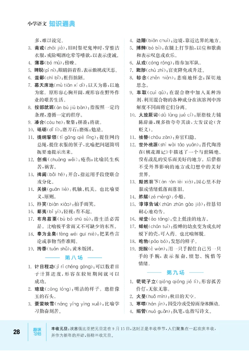 【小学语文】知识通典（人教版）