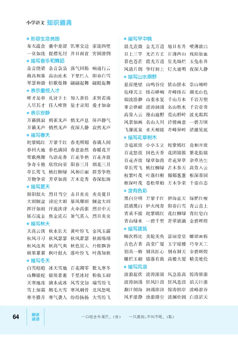 【小学语文】知识通典（人教版）