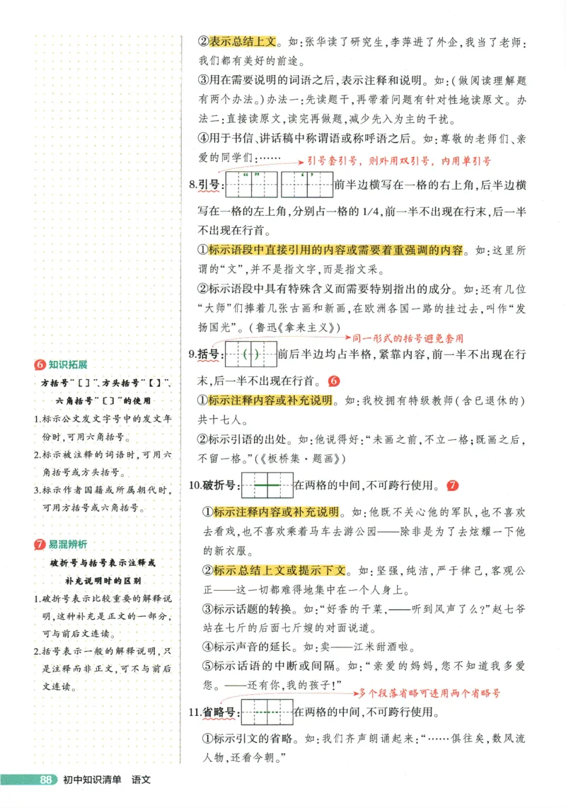 2026版53初中知识清单-语文