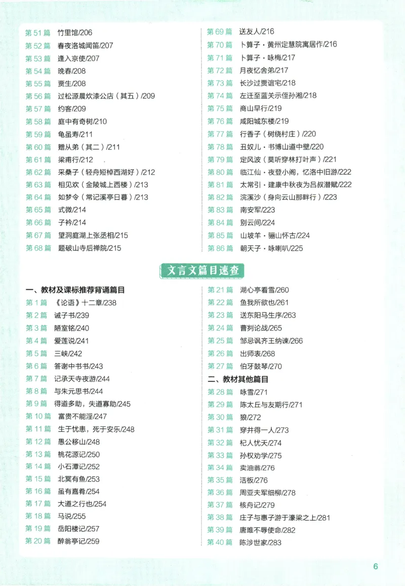 2026版53初中知识清单-语文