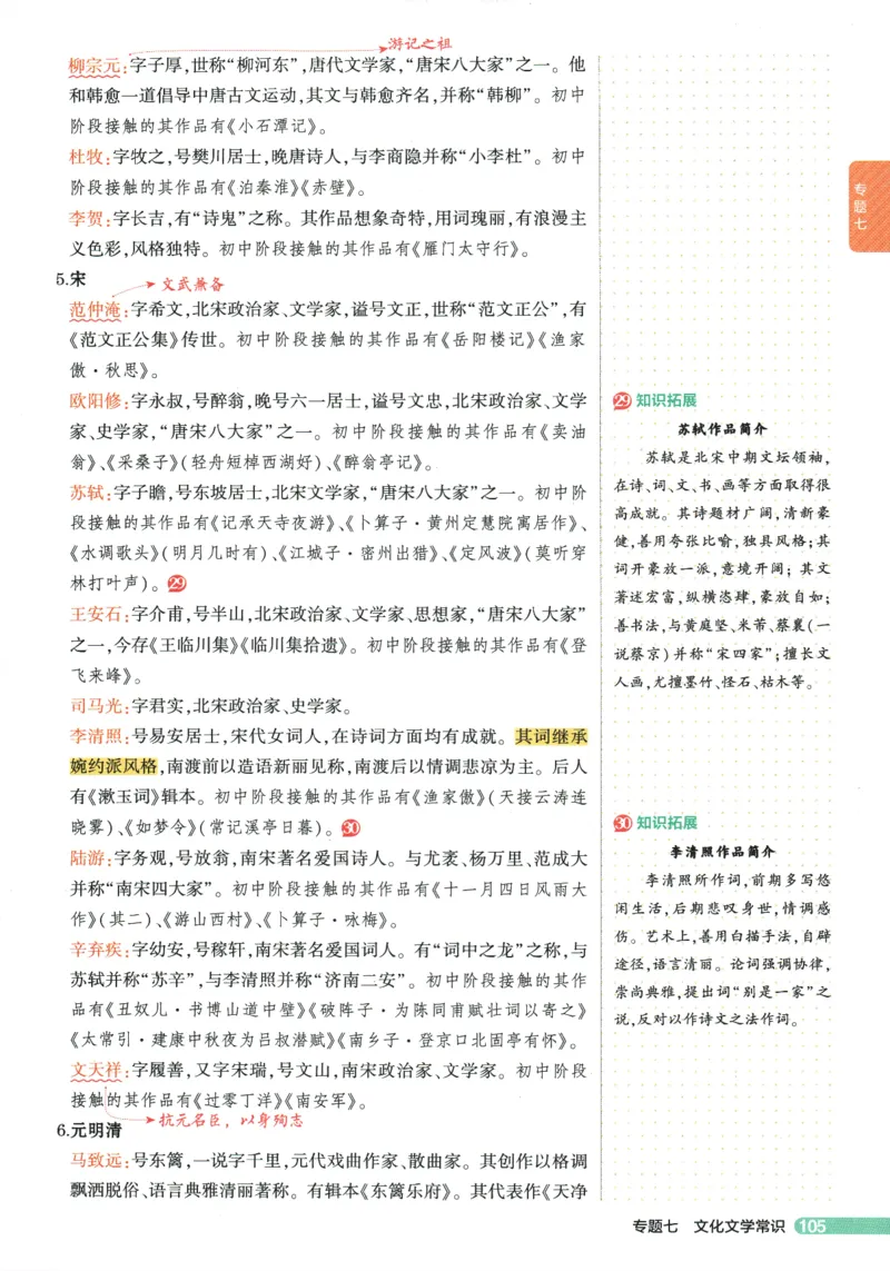 2026版53初中知识清单-语文