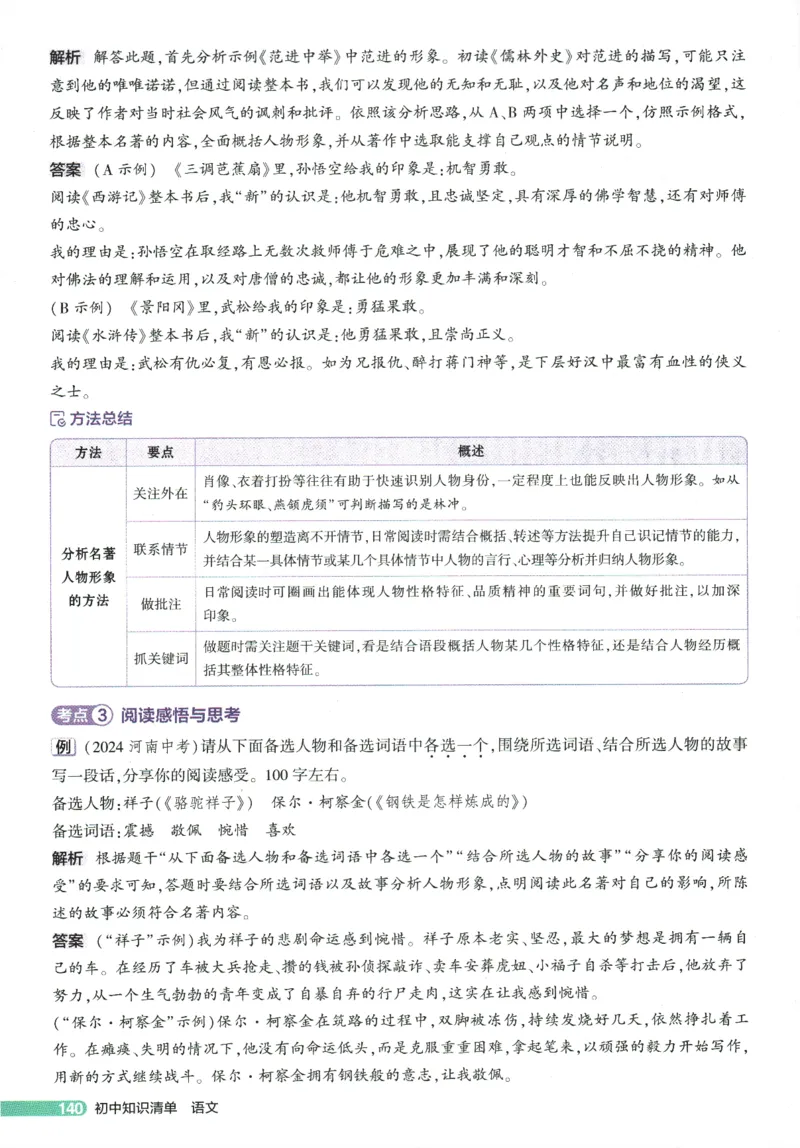 2026版53初中知识清单-语文