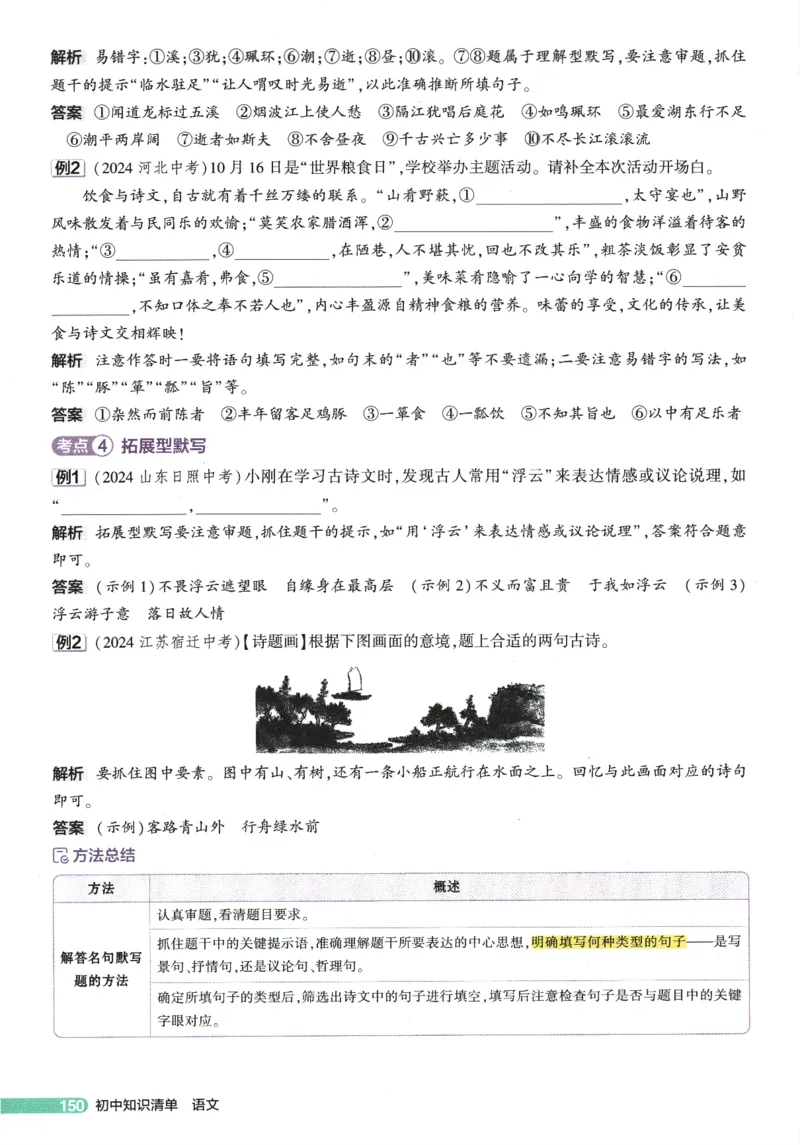 2026版53初中知识清单-语文