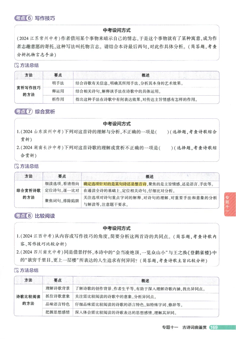 2026版53初中知识清单-语文