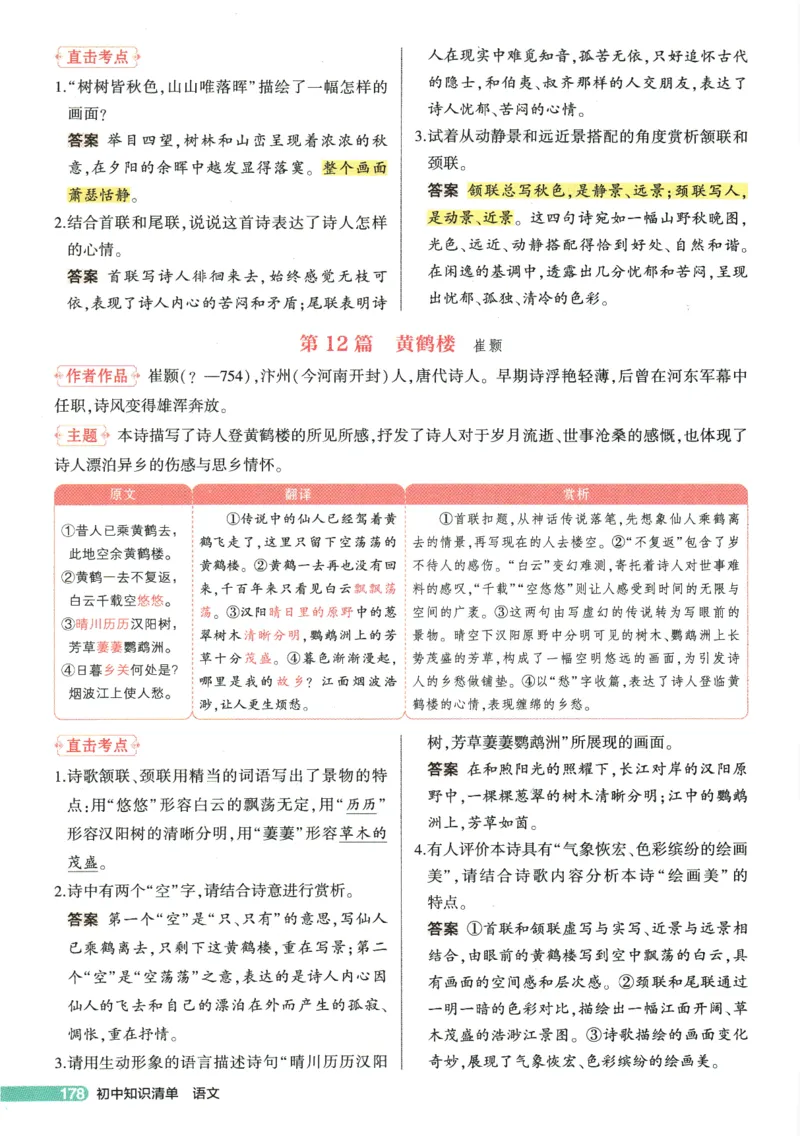 2026版53初中知识清单-语文