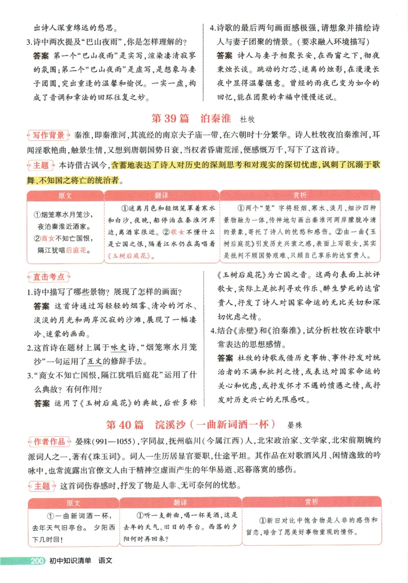 2026版53初中知识清单-语文