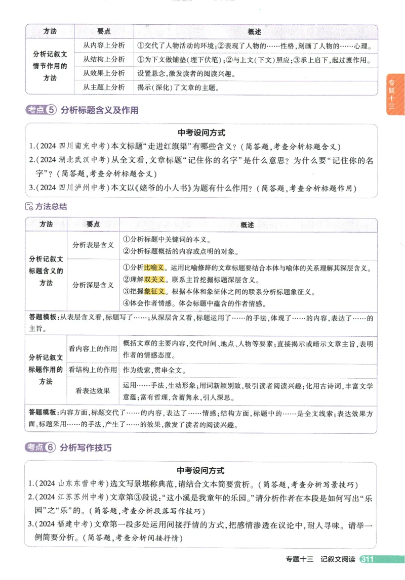 2026版53初中知识清单-语文