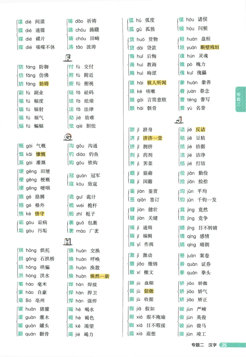 2026版53初中知识清单-语文
